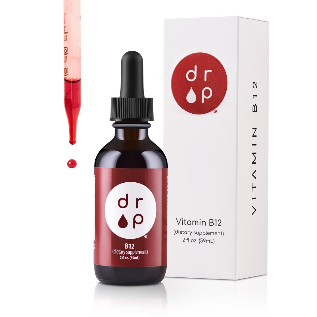 Vitamin B12 2500 mcg 2 oz Flüssigkeitstropfen für die Energieproduktion, Nervous System Gesundheit - keine künstlichen Konservierungsstoffe, Non-GMO, Glutenfrei, Vegan-Friendly