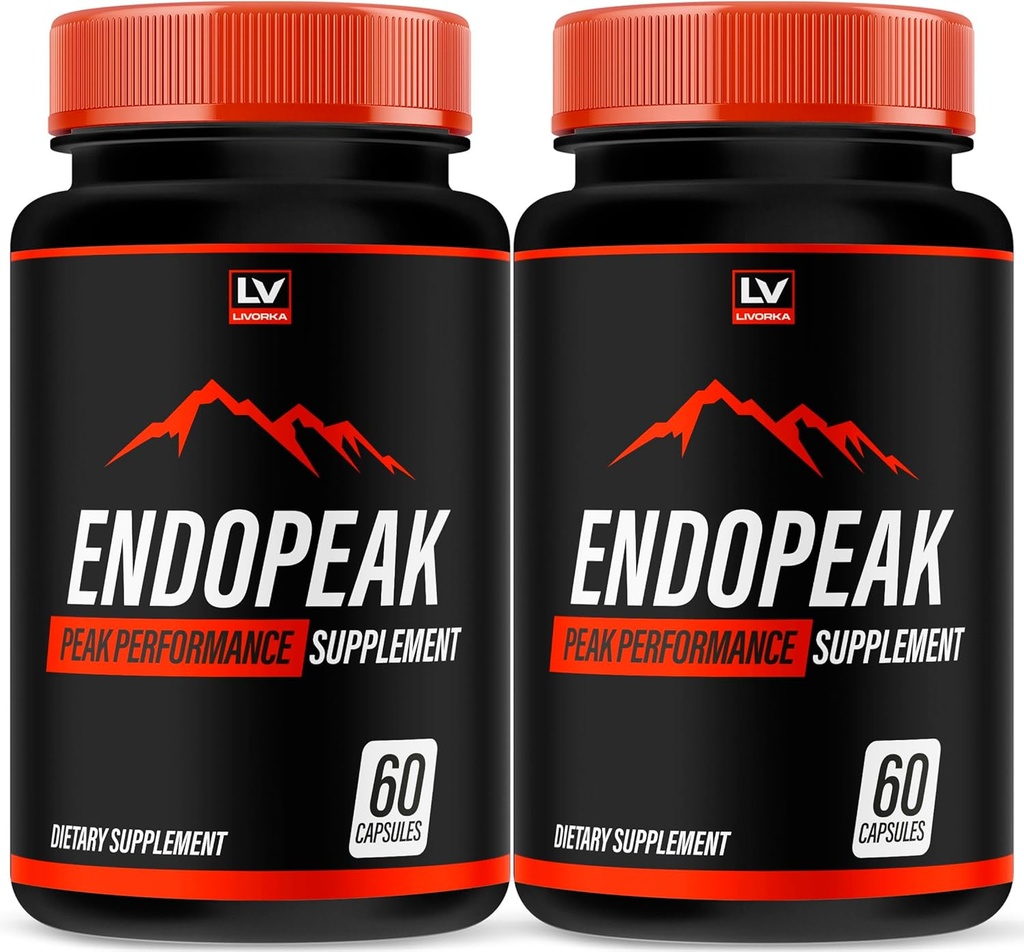 LIVORKA (2 Pack) Endopeak - Endopeak pour hommes, pilules endopeak, capsules endopeak, performances masculines endopeak, supplément endopeak, critiques endopeak, pilules masculines endopeak, 120 capsules pendant 2 mois
