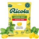Ricola Big Bag Sugar Free Lemon Mint Cough Drops, 45 Drops, 1 Count