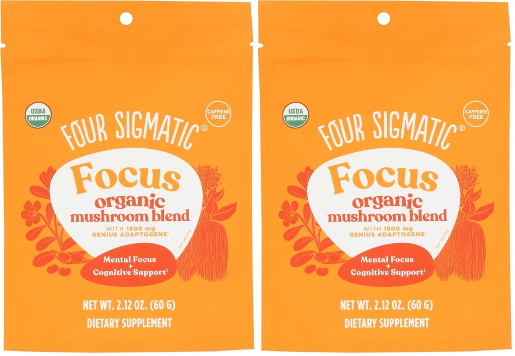 Four Sigmatic Focus Blend 7 Superfoods Adaptogen Blend Mix with Lion's Mane, Cordyceps, Rhodiola, Bacopa & Mucuna.