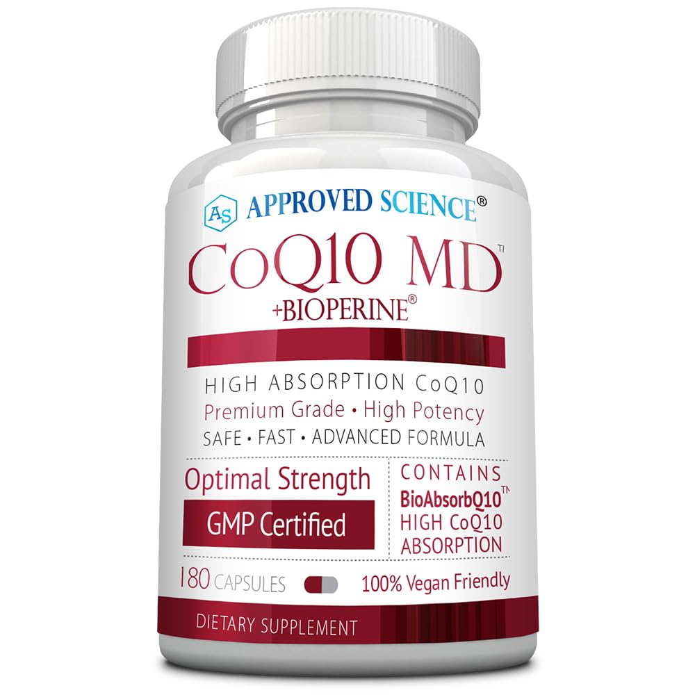 Science® CoQ10 MD - Extra Strength 300mg Pure CoQ10 avec Bioperine® pour une absorption plus rapide - Support optimal - Approvisionnement de 3 mois