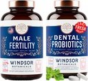 WINDSOR BOTANICALS Male Fertility Supplement und Oral Probiotics for Fresh Breath - Mens Health Bundle
