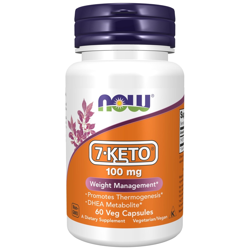 JETZT Nahrungsergänzungsmittel, 7-Keto (DHEA Acetate-7-one) 100 mg, Gewichtsverlust*, 60 Veg Kapseln
