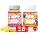 Lunakai Collagène et Gommies de vitamine E - Suppléments anti-âge non-OGM pour les hommes et les femmes - Gommy naturel avec vitamine C et 250 mg VIT naturel E