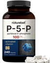 NatureBell P5P Vitamin B6 100mg pro Servierung, 240 Kapseln | Aktivierte Pyridoxal 5 Phosphat-Ergänzungen – Essential B Vitamine für Gehirn & Gedächtnis Gesundheit – Non-GMO