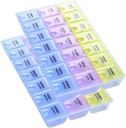 INVODA Pille Case 7 Tage Wöchentliche Pille Box mit Medikamenten Reminder Pill Organizer - Morgen Mittag Abend täglich 21 abnehmbare Komponenten