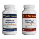 VitasupportMD - Vein & H Formel Bundle - Unterstützung für Leg Veins & Hemorrhoidal Veins - 2x60 Kapseln - Diosmin & Hesperidin von 1000 mg MPFF, Horse Chestnut Seed Extract, Circulation Support, Non-GMO
