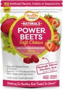 Plaisirs en santé Naturelles Betteraves d'énergie Mâches douces, Delicious Strawberry Burst, Supplément super-alimentaire concentré, soutient la circulation, l'énergie naturelle et l'endurance, 30 comtes