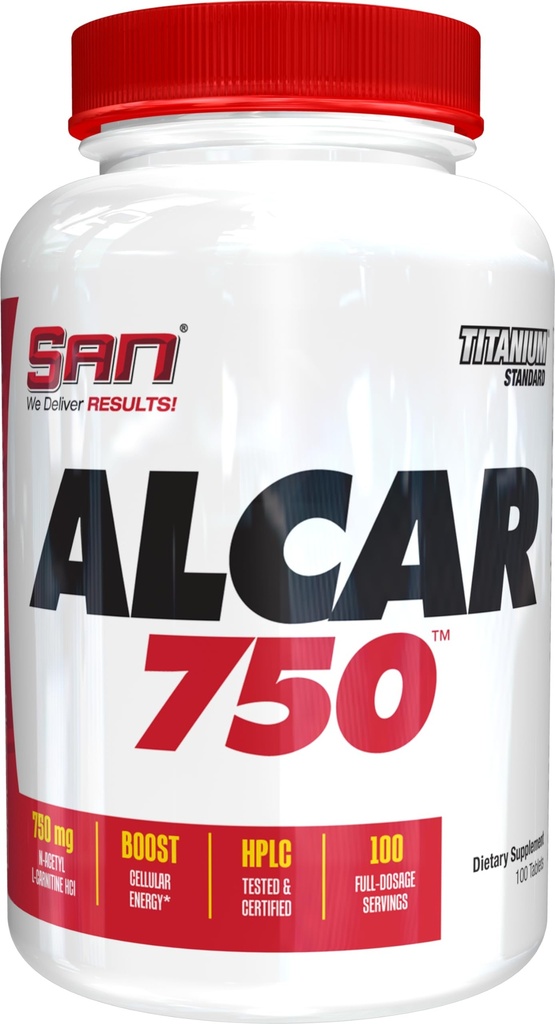 Alcar 750 - Reines Acetyl L-Carnitin für Energie, Fokus und Fette Stoffwechsel 100 Servierungen