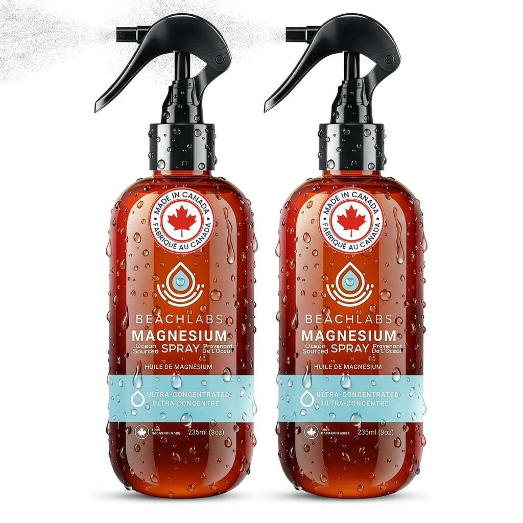 Spray au magnésium (2-Pack) - Océan d'origine et 100 % de fabrication canadienne.
