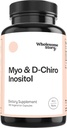 Histoire complète Myo-Inositol & D-Chiro Inositol Supplément pour les femmes. Suppléments de fertilité pour l'équilibre hormonal et le soutien de la santé ovarienne.