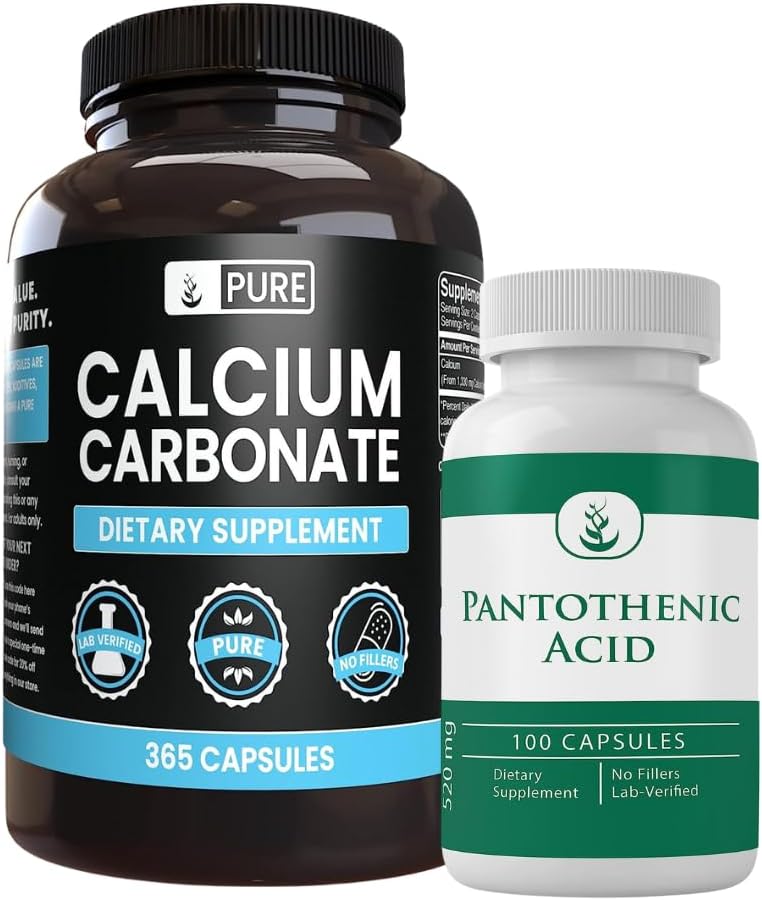 Ingrédients originaux purs Carbonate de calcium et groupe d'acide pantothénique, diverses quantités, pur, labo vérifié