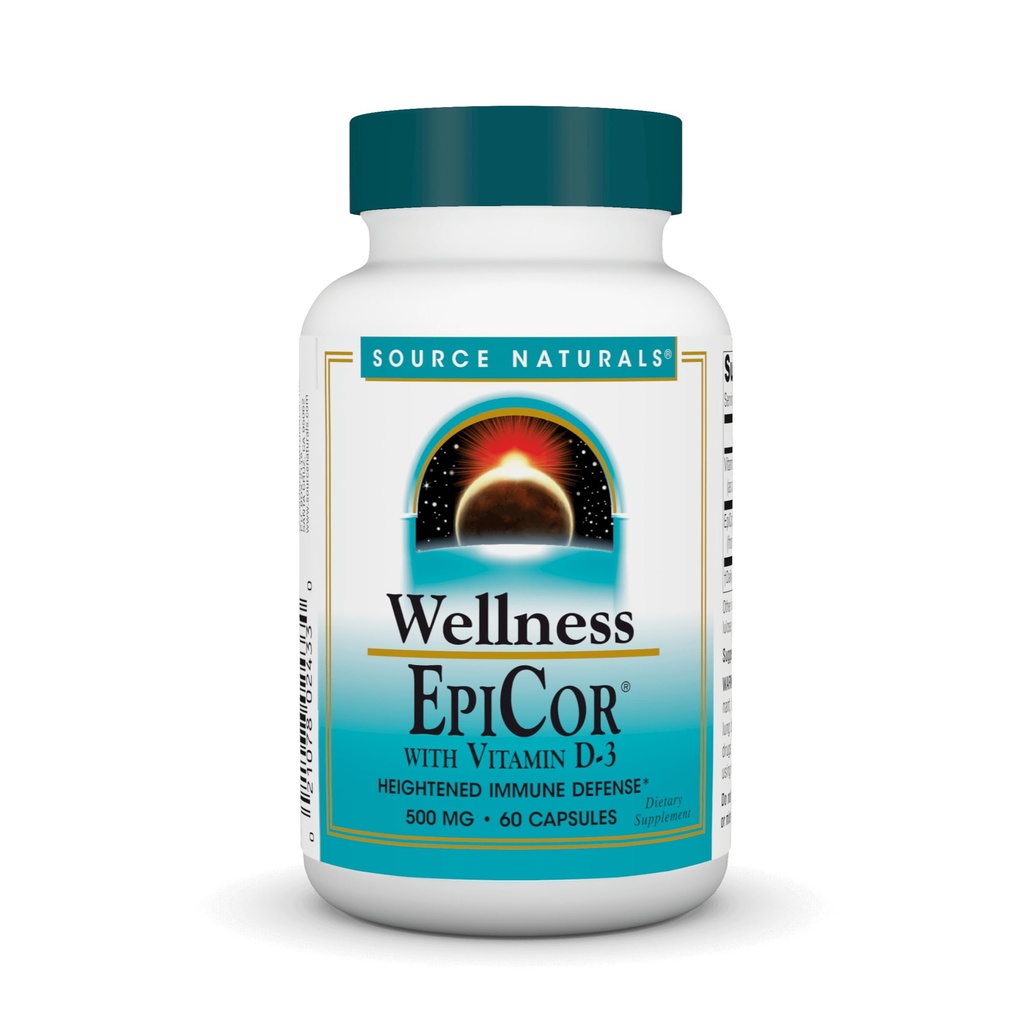 Source Naturals Wellness EpiCor avec vitamine D-3 pour la défense immunitaire augmentée* - 60 Capsules
