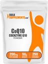 BulkSupplements.com Coenzym Q10 Powder - Coenzym Q10 200mg Supplement, Nahrungsergänzung - Glutenfrei, 200mg pro Servierung, 50g (1.8 oz) (Pack von 1)