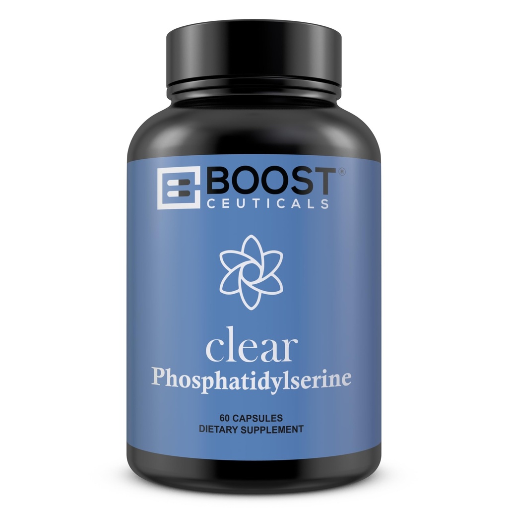 BoostCeuticals Phosphatidylserine 500mg Complex - Vegan Brain Schlafunterstützungsergänzung – Phosphatidylserine 100mg Plus Ginko Biloba, Gotu Kola & More – Keine Stearates Non-GMO Gluten Free 90 Ct