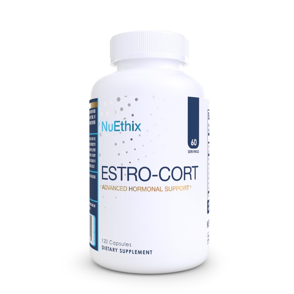 NuEthix Formulierungen Estro-Cort Anti-Estrogen Ernährungsunterstützung Nahrungsergänzungsmittel, 120 Kapseln