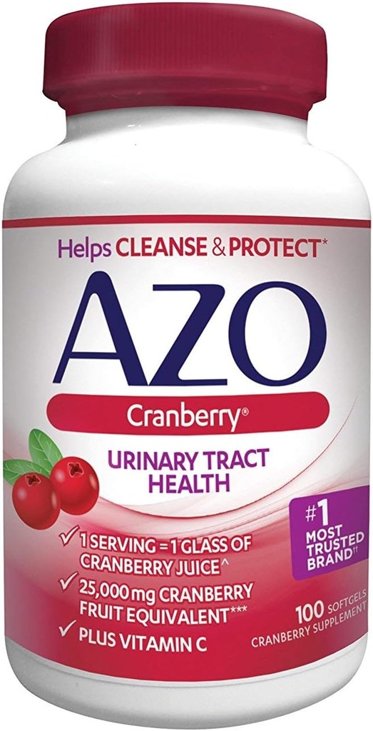 AZO canneberge, résistance maximale, softgels 100 ea (paquet de 4)