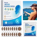 Motion Sickness Aufnäher für Kreuzfahrt, Sea Sickness Aufnäher für Dizziness Vertigo & Nausea Relief, Kinder und Erwachsene Reise Essentials für Cruise/Auto/Airplane/Amusement Park Trip (18 Count)