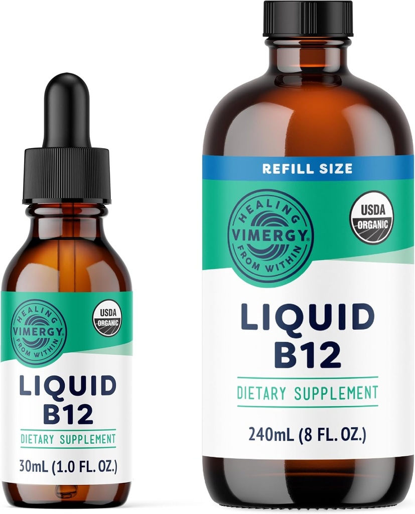 Vimergy Liquid B12 (30 mL) und Liquid B12 Nachfüllung (240 mL) - Bundle