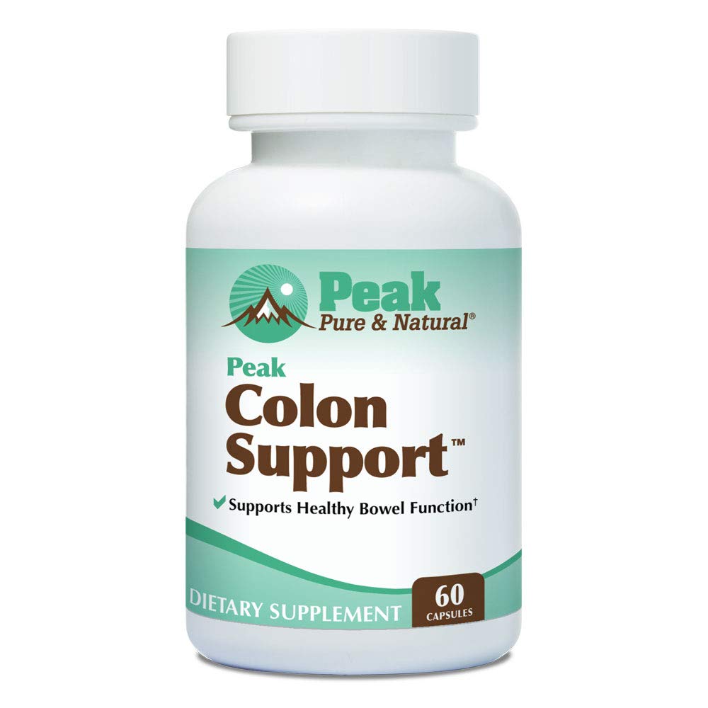 Peak Pure & Natural Colon Support - Colon Cleanse und Detox Ergänzung für Verdauungs-Gesundheit - Gut Health Support mit Inulin und Senna Blattextrakten - mit Fiber, Präbiotika und Probiotika - 1 Pack