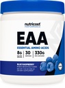 Nutricost EAA Pulver 30 Portionen (Blauer Himbeer) - essentielle Aminosäuren - Non-GMO, Glutenfrei, vegetarisch Freundlich