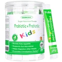ZEBORA Enfants Probiotiques et prébiotiques Poudre Âge 3+ Soutien Système digestif et immunitaire pour enfants avec source naturelle, favorise le soulagement de la constipation, non-OGM, sans gluten, 30 paquets avec 5 milliards d'UCF