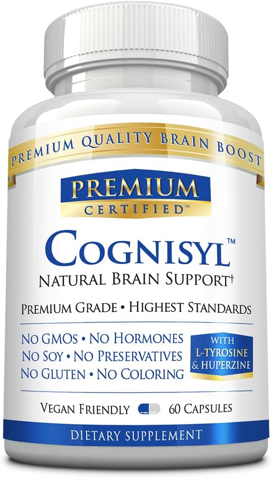 Cognisyl - Boost Memory, Mental Performance, Energy et Focus. Complexe Vitamine B, St. John's Wort, Bitartrate DMAE, BioPerine - 60 Capsules