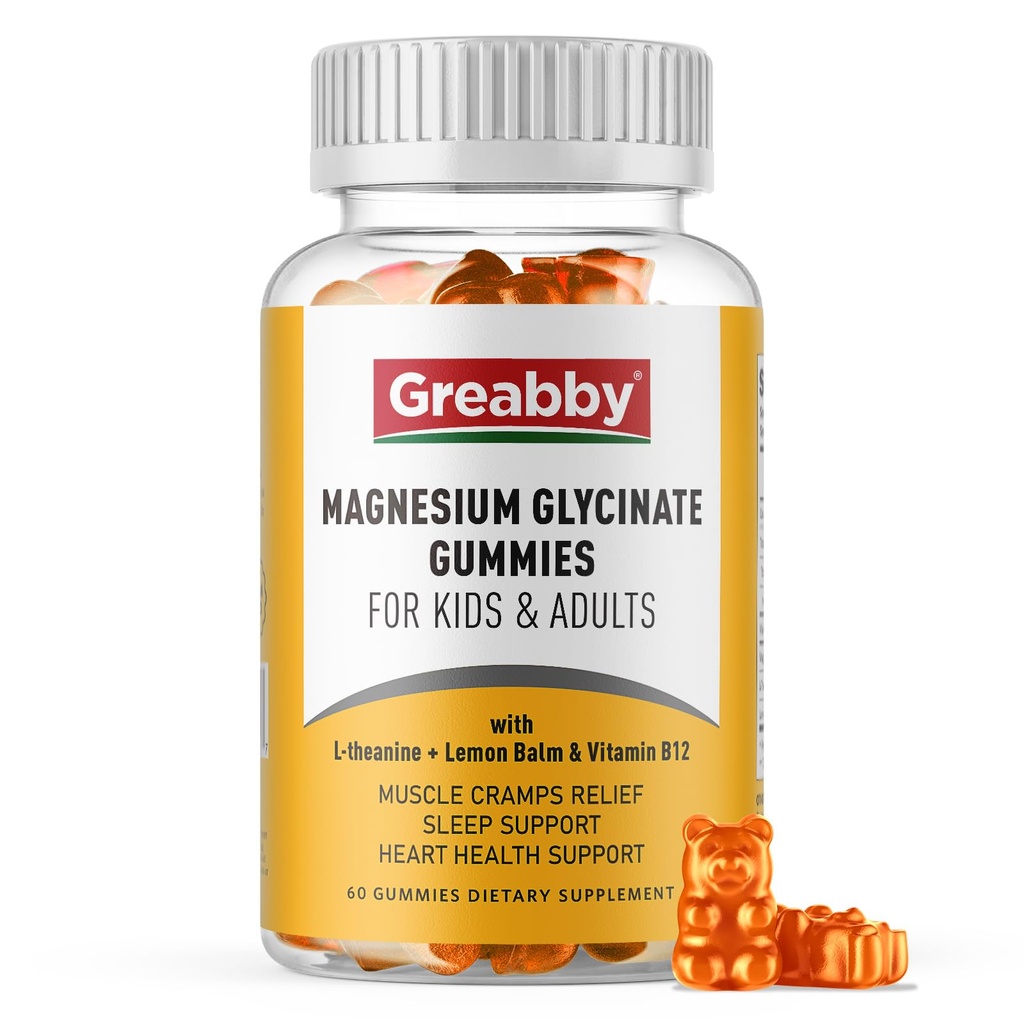 Glycinat de magnésium pour les enfants et les adultes - Supplément de glycinat de magnésium 300mg - favorise le sommeil, les muscles, la relaxation (60Conte)