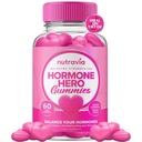 Hormon Balance für Frauen Gummi + PMS Relief Supplement - Unterstützt Mood Swings, Klare Haut, Reduzierte Krämpfe und Bloating - Hormonal PMS Gummies PCOS Vitamin mit Cranberry, Dong Quai (60 Gummi)
