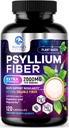 Psyllium Husk Fiber Supplement 1500mg - Vegan Prebiotische, lösliche Faser für tägliche Verdauungsunterstützung, natürliche Psyllium Powder Caps, Sugar-Free, Non-GMO & Gluten-Free - 120 Kapseln