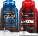 Herbtonics Apfel Apfel Apfelessig Kapseln Plus Keto BHB | Fat Burner & Weight Loss Supplement für Frauen & Männer - High Strength Ginseng Korean Red Panax Extract - Leistungsunterstützung für Männer & Frauen