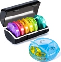 Wöchentlich Pill Organizer Medizin Container, Runde Pillen Fälle Organizer 7 Tage 3 Mal ein Tag mit großen Komponenten, BPA kostenlose Medikamente Separator Speicher Vitamin, Fischöle, Nahrungsergänzung