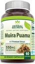 Kräutergeheimnisse Muira Puama 4:1 Extraktergänzung | 550 Mg | 60 Veggie Kapseln | Non-GMO | Gluten Free | Made in USA