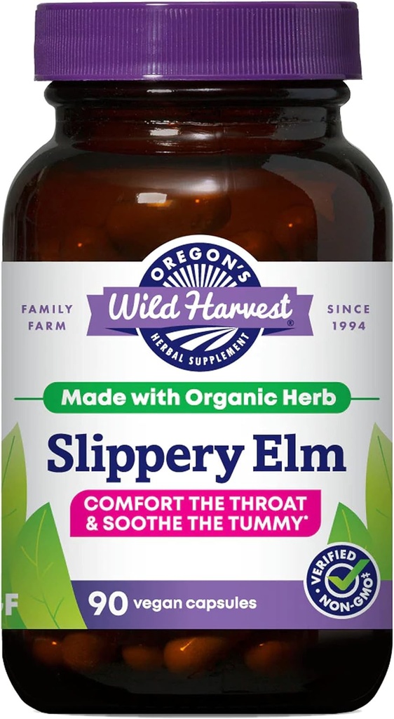 Oregon's Wild Harvest Slippery Elm Bio Kapseln, 90 Graf