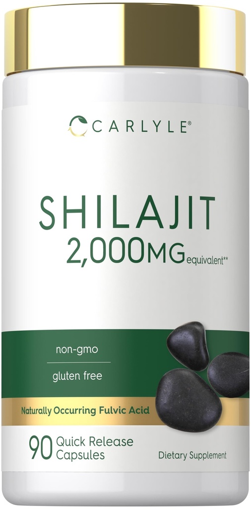 Carlyle Shilajit Kapseln | 2000mg | 90 Count | Non-GMO und glutenfreie Ergänzung