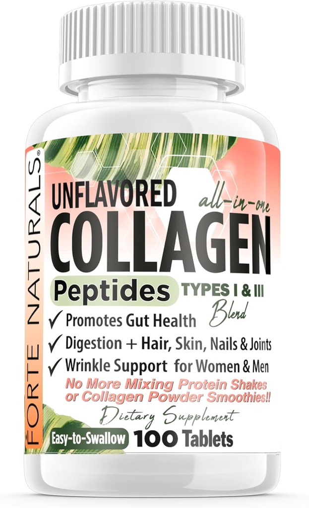 Collagen Peptide Pillen 100 Tabletten Protein Ergänzungen NO Mehr Mischpulver Shakes Einfach zu Swallow Collagen Peptide Pulver Pillen Protein Kapseln Keto