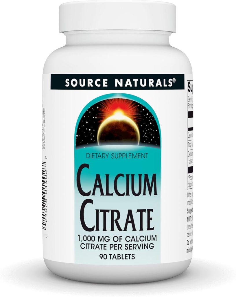 SOURCE NATURALS Calcium Citrate 1,000 mg of Calcium per Serving, 90 Count
