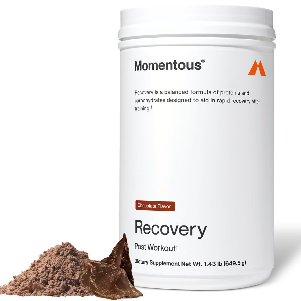 Momentous Recovery Grass-Fed Whey Protein Powder - 20 g Post-Workout Whey Isolate Protein - NSF zertifiziert für Sport - Glutenfrei - 15 Servierungen - Schokolade - Paket Mai Vary