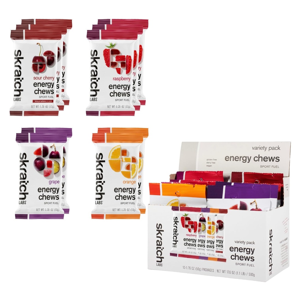 Skratch Labs Energy Chews (en anglais seulement) Gummies for Running, Cycling, and Sports Preformance (en anglais seulement) Gel Alternative (en anglais seulement)