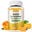 Acetyl L-Carnitin-Ergänzung, Natürliche Nahrungsergänzung für Boost Energy, Immunität, Vegan, Orange Geschmack, 60 Graf