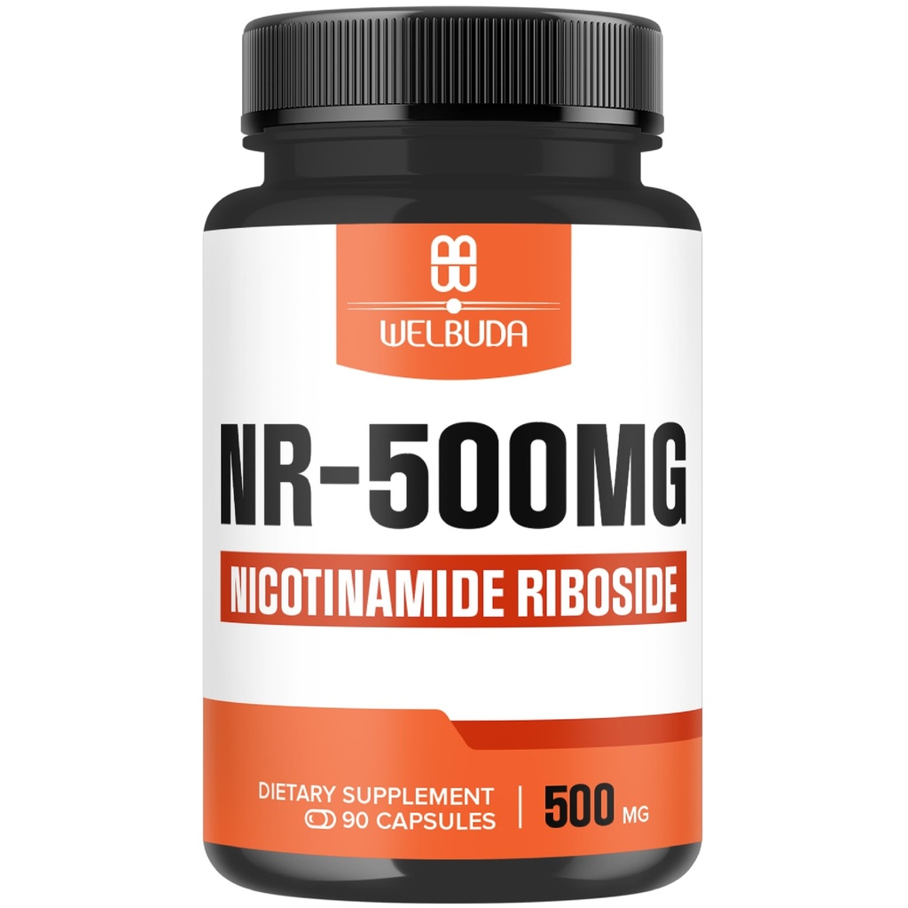 NAD+ Supplément avec le riboside de la nicotinamide 500mg - Énergie et réparation cellulaire, Vieillissement en santé, Bien-être - 90 Capsules - 3 mois d'approvisionnement