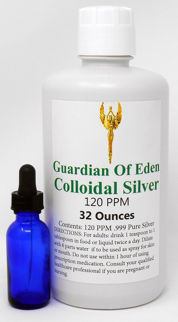 Lab Tested Certified 120ppm Concentrated Pure Colloidal Silver von GOE (1 Quart) mit Free Dropper Bottle. Laborbericht dokumentiert.
