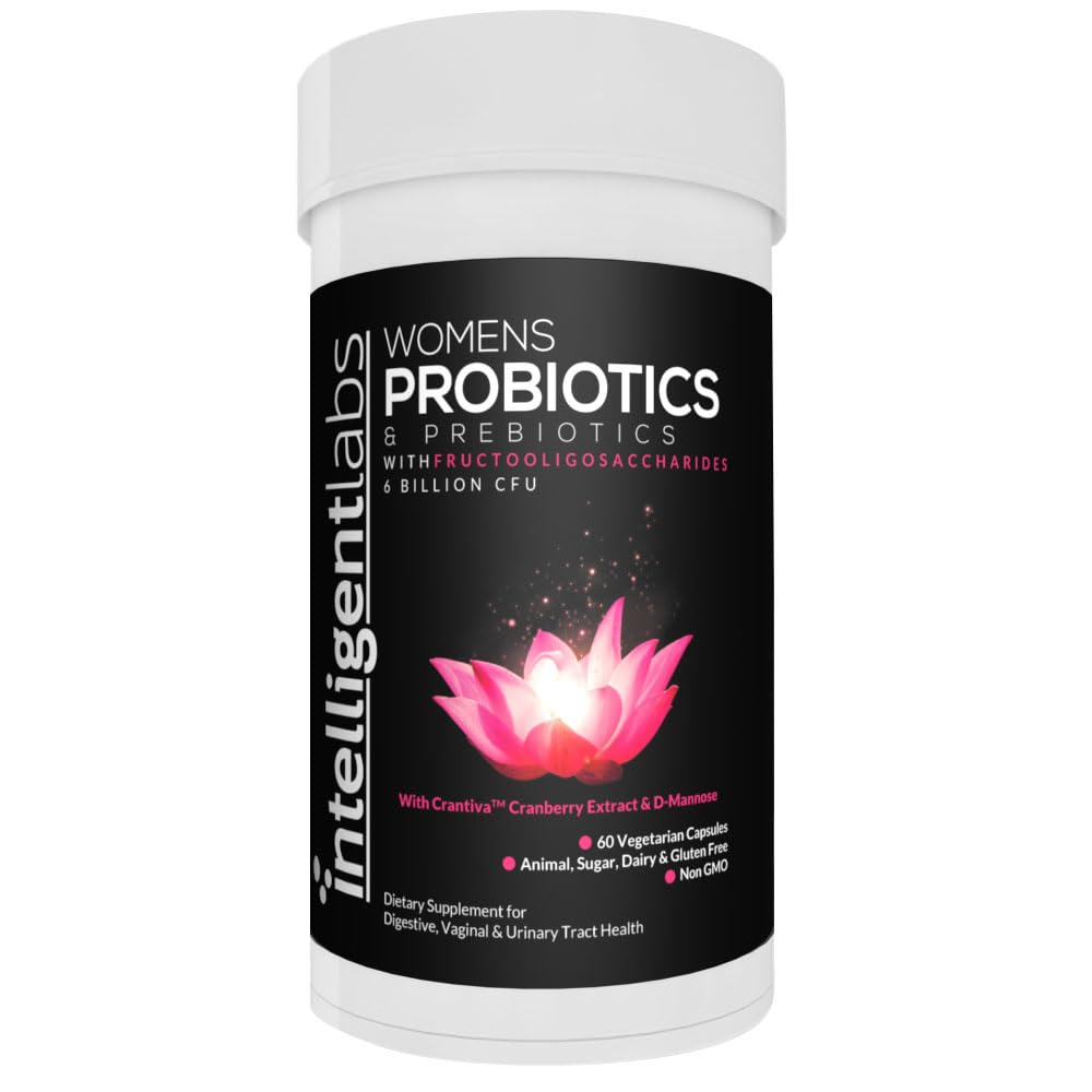 Intelligent Labs Frauen Probiotics Formel mit Cranberry Extrakt, D-Mannose und Prebiotics Alle in ein, 6 Billion CFU Probiotic, One Capsule a Day, 60-Day Supply, Third-Party Verified for Purity