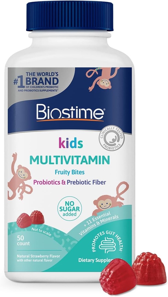 Biostime enfants Multivitamine Gummies avec des probiotiques et 11 vitamines essentielles (Ages 4+)
