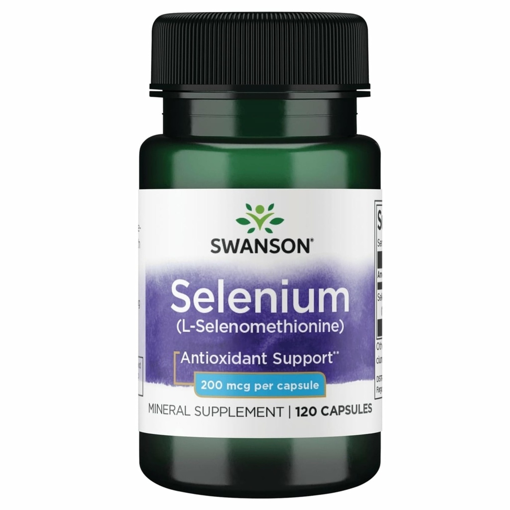 Swanson Semsc Sélénium 200 mcg 120 Capsules