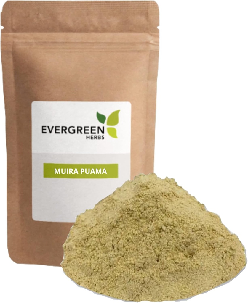 Poudre à base de plantes à feuilles persistantes (Muira Puama) - Resealable Stand Up Pouch pour assurer la fraîcheur!
