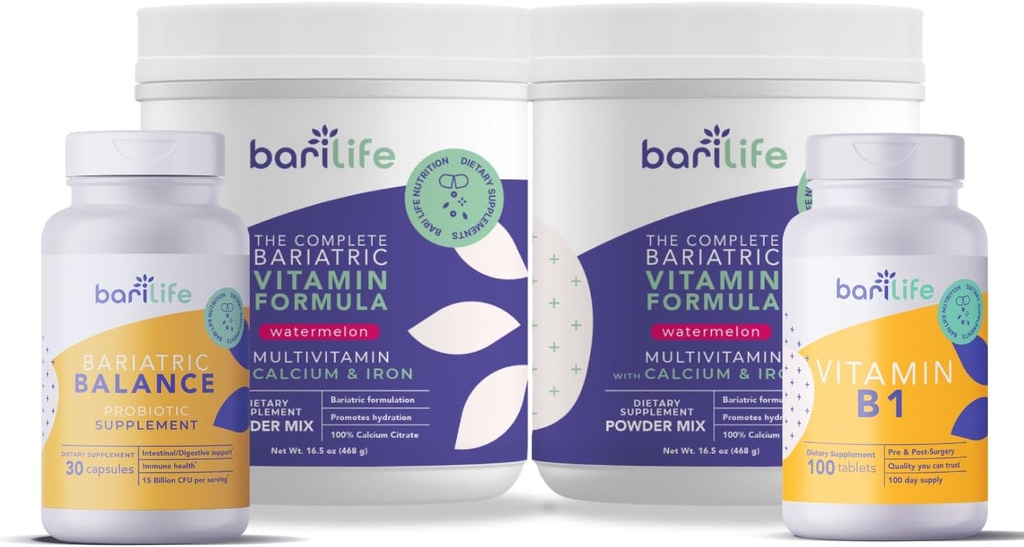 Bari Life Duodenal Switch Starter Kit mit Wassermelonenpulver und Probiotic 30 und Vitamin B1