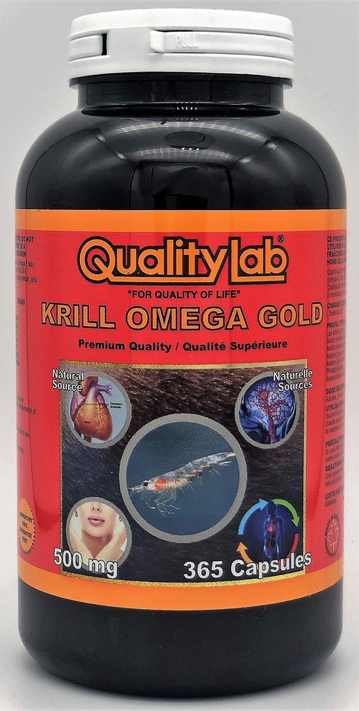 Krill Oil Omega Gold 500 mg 365 Kapseln (Made in Kanada)