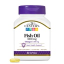 Fischöl des 21. Jahrhunderts 1000 mg Softgels, 60 Count (Pack von 3)