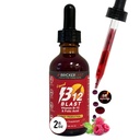 Bricker Labs B-12 Blast Vitamine liquide B12 et supplément à l'acide folique, production d'énergie de soutien, grande dégustation de vitamine liquide B12 supplément alimentaire dans l'arôme naturel de framboise, bouteille de 2 fl oz